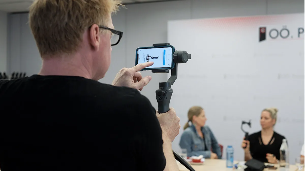 Wolfgang Lehner unterrichtet Smartphone-Video mit Gimbal